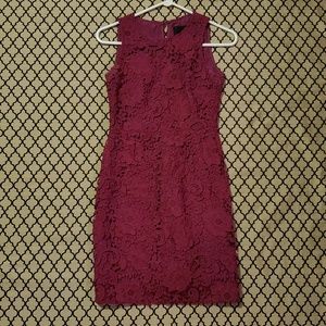 J. Crew Red Lace Dress Size 00P